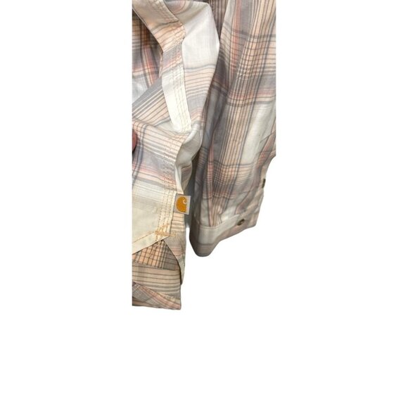 NWOT Carhartt Women’s Plaid Button Down Shirt Long Sleeve Western XXL 20 - Picture 4 of 7